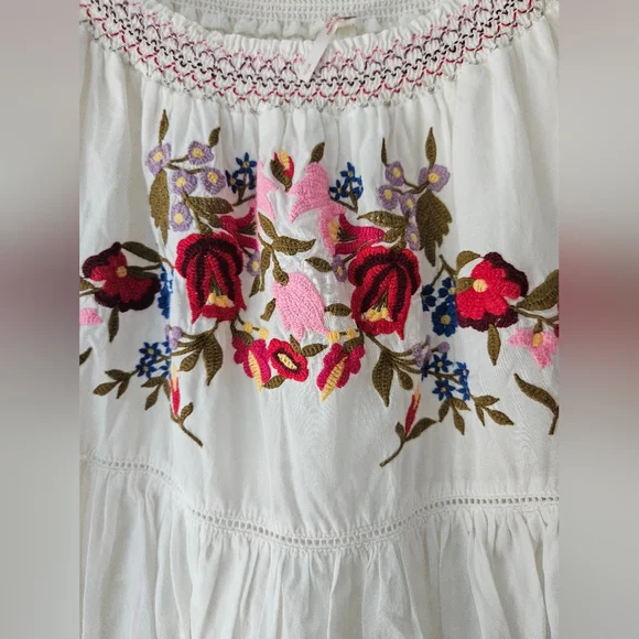 Free People Sunbeam Mini Dress | Embroidered | Size Small - Picture 5 of 7